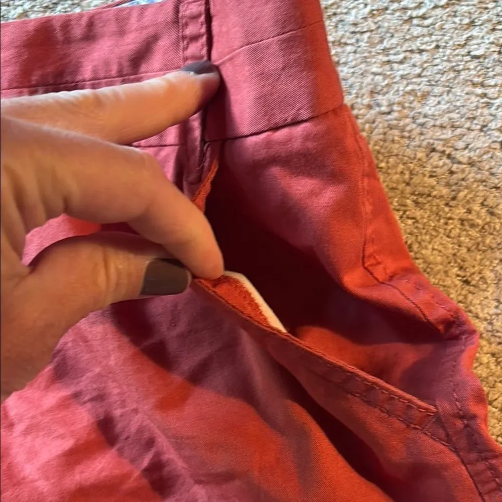 J. Crew 100% Cotton Red Chino Shorts Casual Summer Style